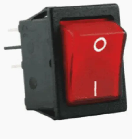 Imagen INTERRUPTOR BIPOLAR ROJO 13X19MM 230V