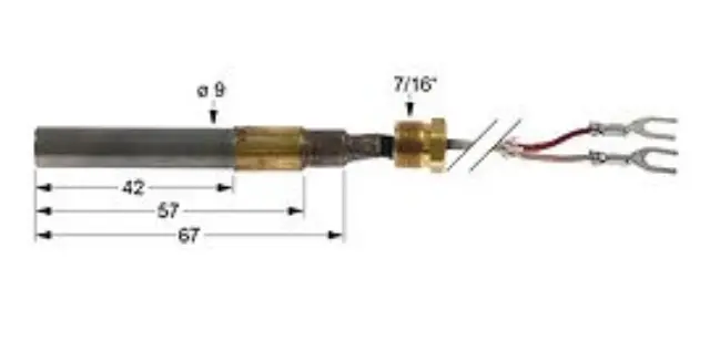 Imagen TERMOPILA CONEXIN HORQUILLA  9X42 MM