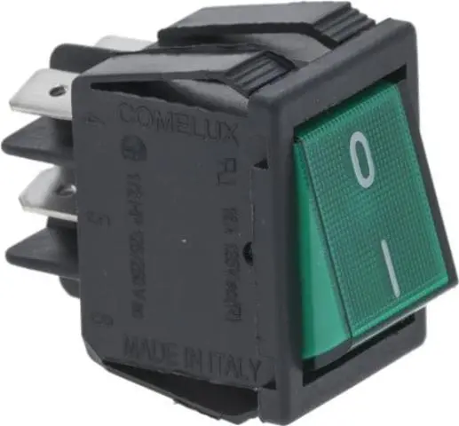 Imagen INTERRUPTOR BIPOLAR VERDE 16A 250V