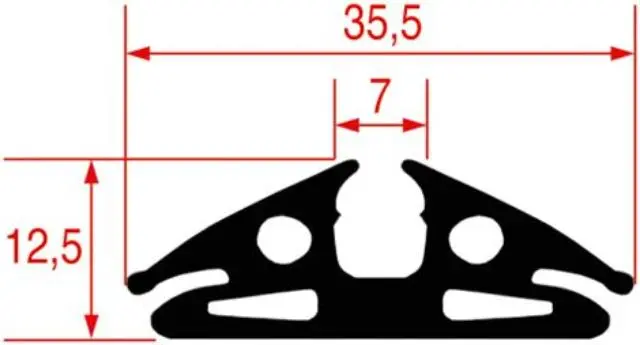 Imagen BURLETE CRISTAL HORNO 1500 MM