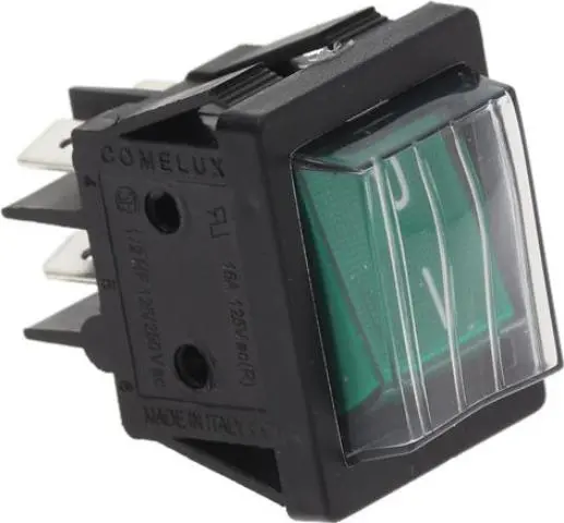 Imagen PULSADOR BIPOLAR VERDE 16A 250V