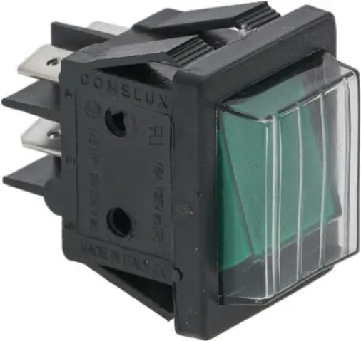 Imagen PULSADOR BIPOLAR VERDE 250V 16A