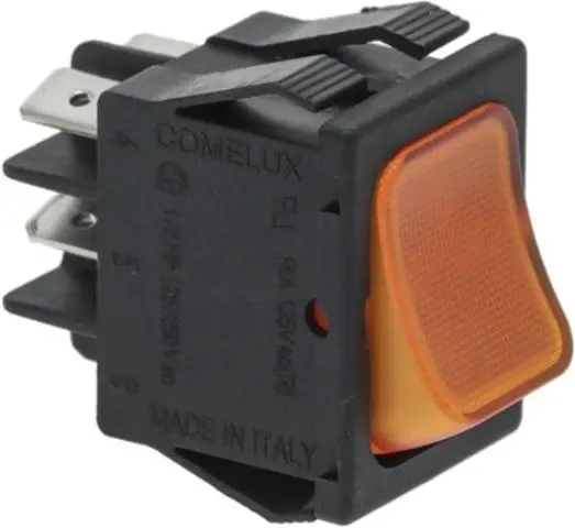 Imagen PULSADOR BIPOLAR NARANJA 16A 24V