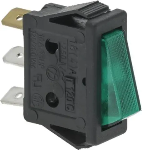 Imagen INTERRUPTOR UNIPOLAR VERDE 16A 250V