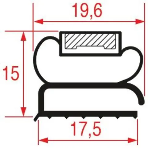 Imagen GUARNIZIONE MEZZO BORDO 920X370MM