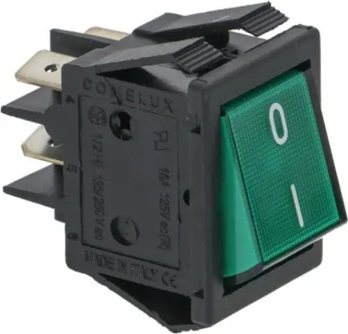 Imagen PULSADOR BIPOLAR VERDE 16A 250V