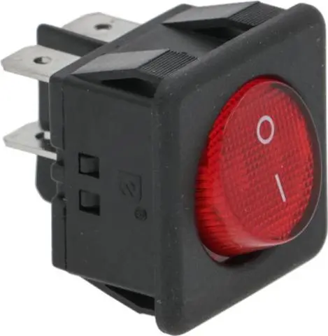 Imagen INTERRUPTOR BIPOLAR ROJO 16A 250V