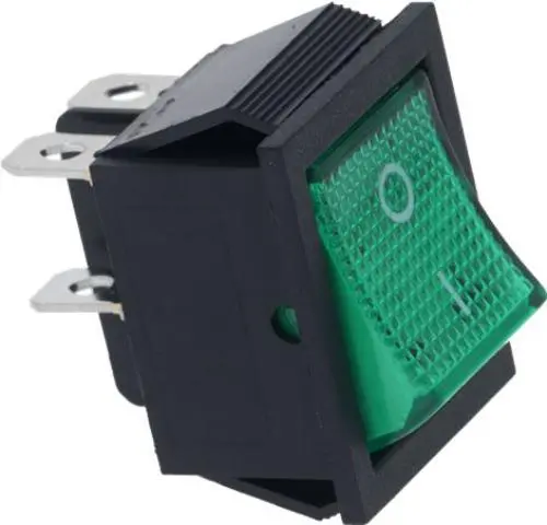 Imagen INTERRUPTOR BIPOLAR VERDE 16A 250V