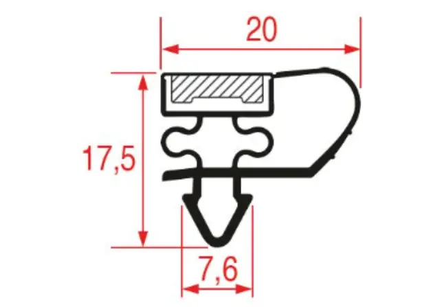 Imagen BURLETE DE ENCASTRE 1022 - 2000 MM