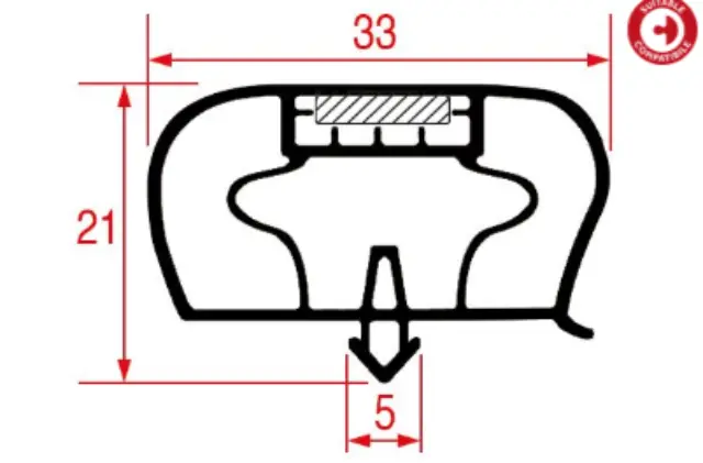 Imagen BURLETE DE ENCASTRE 1565X656 MM