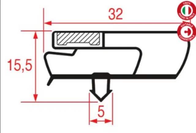 Imagen BURLETE DE ENCASTRE 740X640 MM