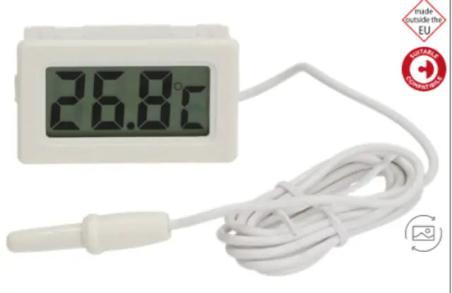 Imagen TERMOMETRO DIGITALE -50+70 C SONDA 3MT 