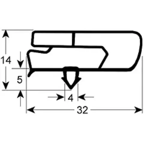 Imagen JUNTA PARA FRIGORIFICO PERFIL 9797 L 1697MM AN 754MM MED EXT