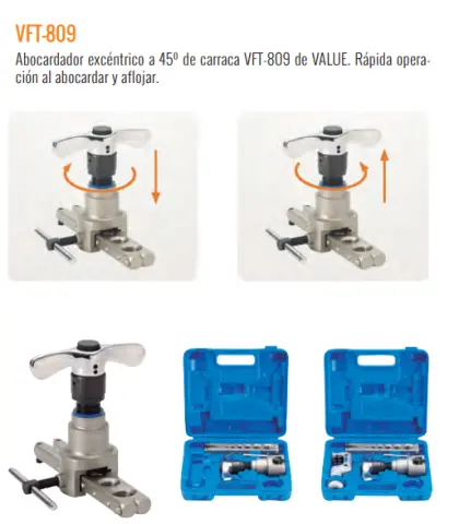 Imagen ABOCARDADOR EXCENTRICO DE CARRACA EN MALETIN VFT80