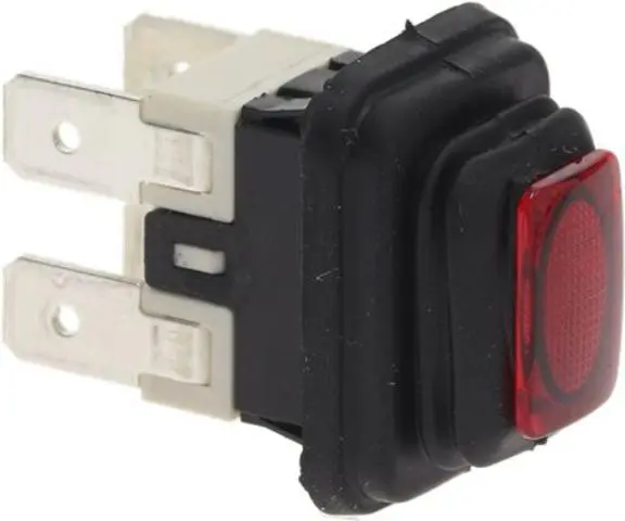 Imagen PULSADOR BIPOLAR ROJO 16A 250V