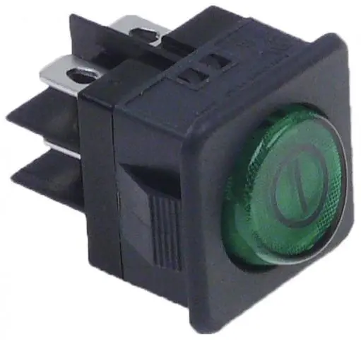 Imagen INTERRUPTOR BIPOLAR VERDE 16A 250V