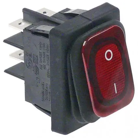 Imagen INTERRUPTOR BIPOLAR ROJO 16A 250V